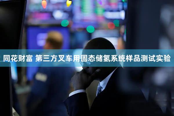 同花财富 第三方叉车用固态储氢系统样品测试实验