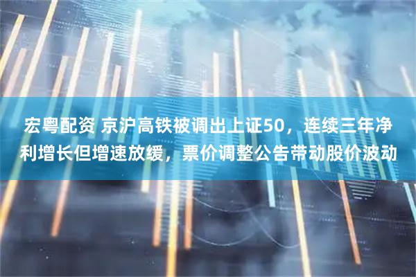 宏粤配资 京沪高铁被调出上证50，连续三年净利增长但增速放缓，票价调整公告带动股价波动
