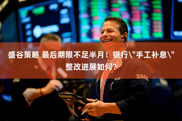 盛谷策略 最后期限不足半月！银行＂手工补息＂整改进展如何？