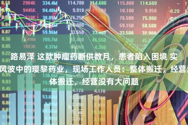 路易泽 这款肿瘤药断供数月，患者陷入困境 实探“封门”风波中的璎黎药业，现场工作人员：整体搬迁，经营没有大问题