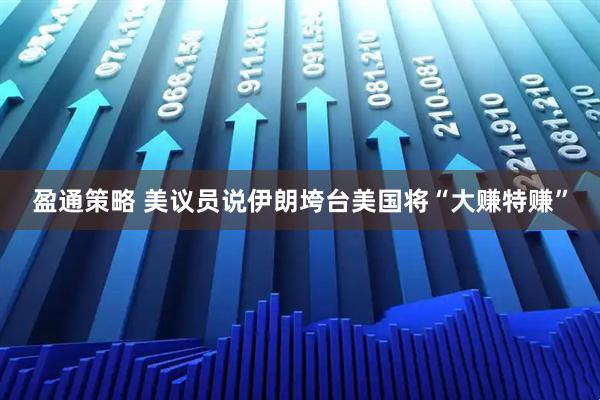 盈通策略 美议员说伊朗垮台美国将“大赚特赚”