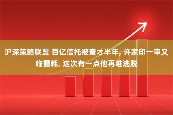 沪深策略联盟 百亿信托被查才半年, 许家印一审又临噩耗, 这次有一点他再难逃脱